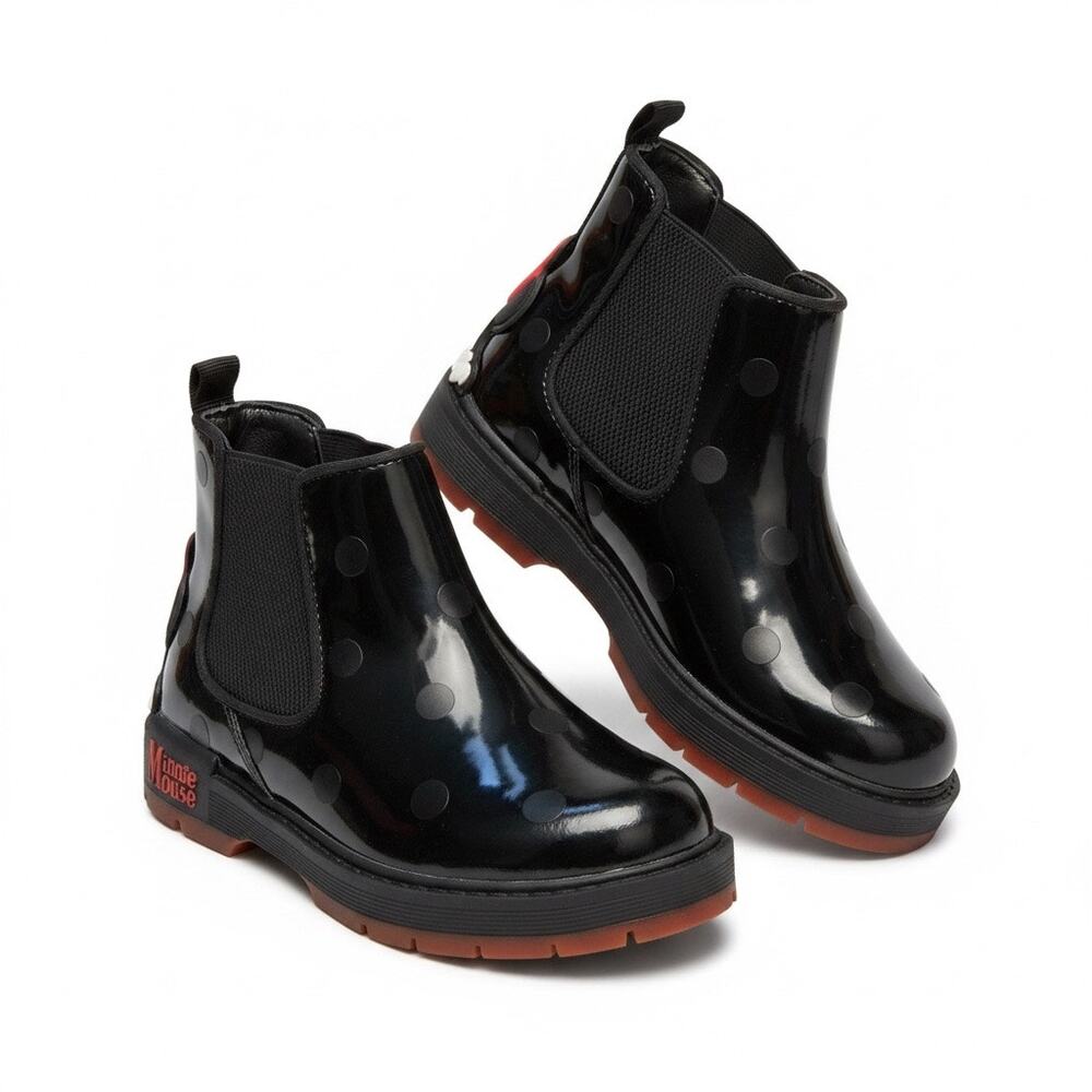 NWOT Zara Kids × Disney Minnie Mouse Patent Ankle Boots EU26 9.5